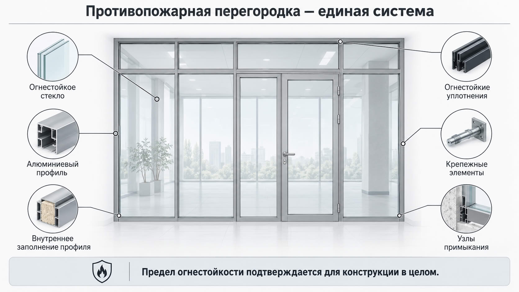 А где здесь противопожарное остекление