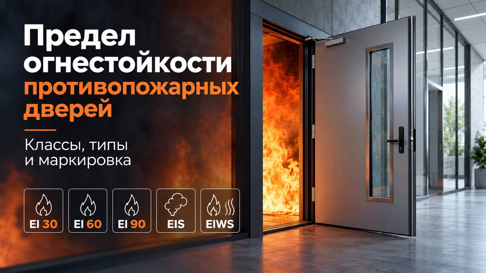 Предел огнестойкости противопожарных дверей: классы, типы и маркировка