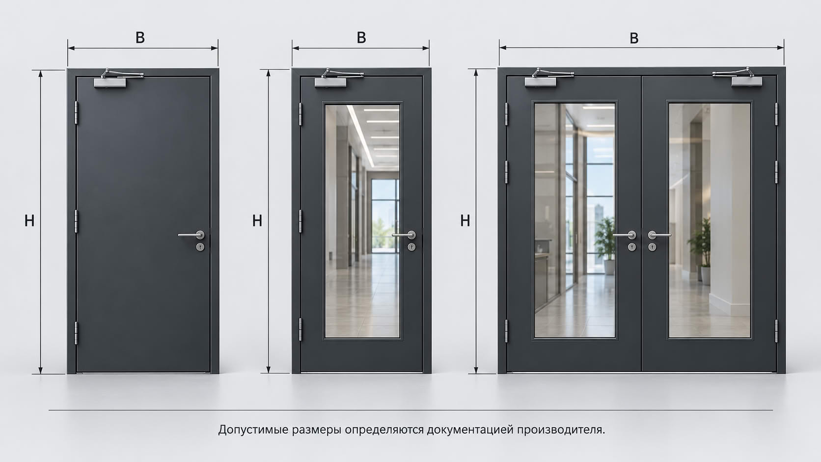 Размеры противопожарных дверей 2-го типа