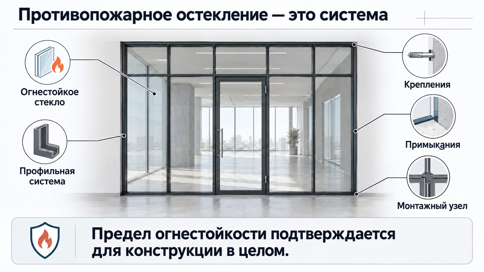 Противопожарные преграды и остекление