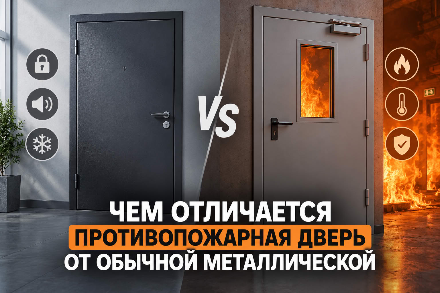 Чем отличается противопожарная дверь от обычной металлической