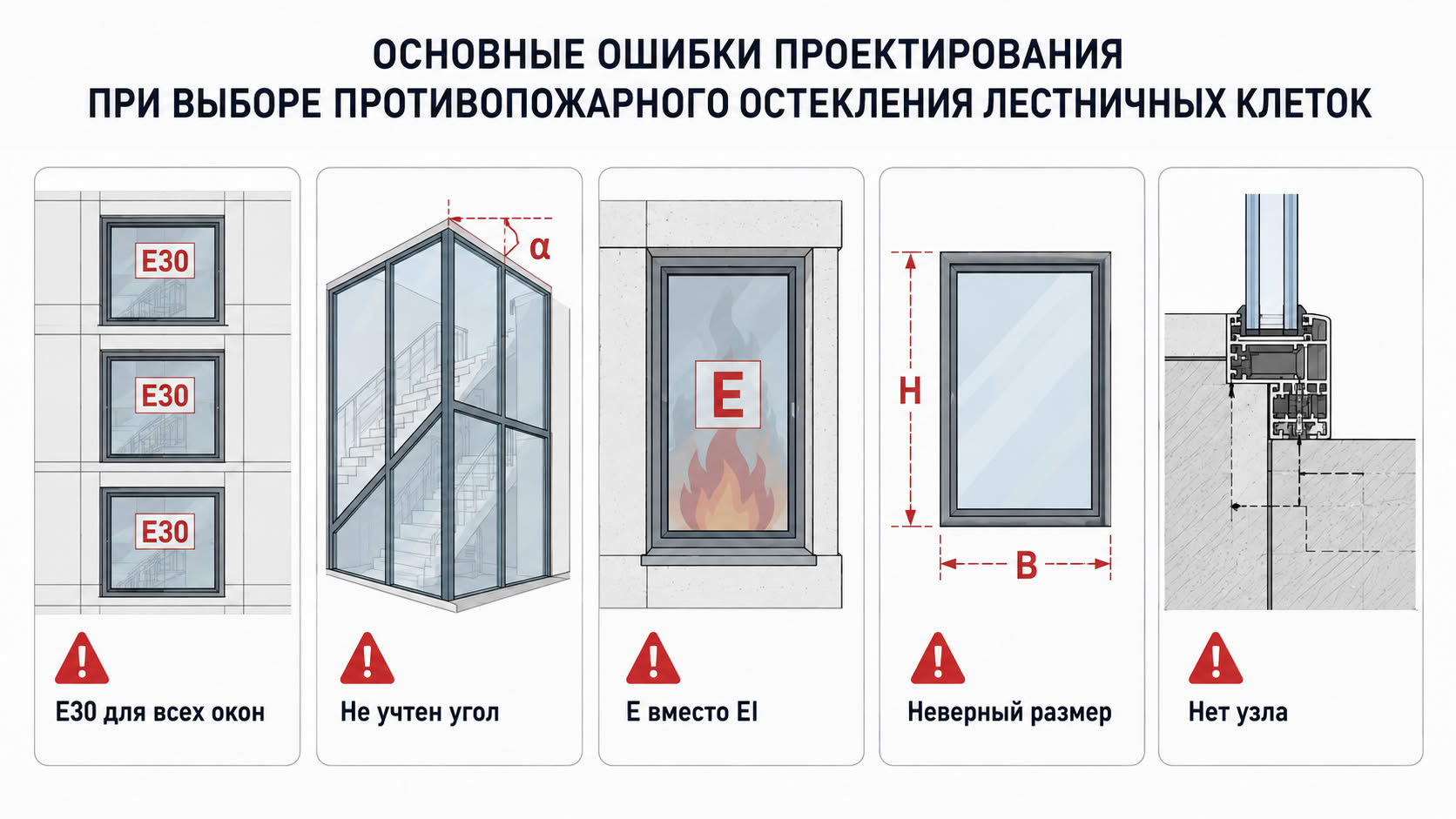 Основные ошибки при проектировании противопожарного остекления