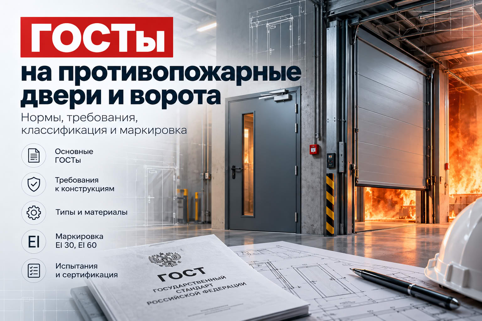 ГОСТы на противопожарные двери и ворота